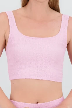 Crop top tirantes textura