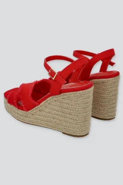 Cuña punta cuadrada borde deshilado