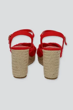 Cuña punta cuadrada borde deshilado