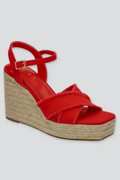 Cuña punta cuadrada borde deshilado