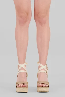 Cuña tiras cruzadas lace up