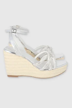 Cuña Yute Tiras Brillos