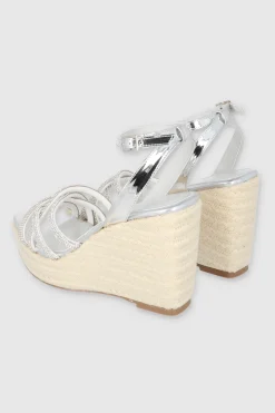 Cuña Yute Tiras Brillos