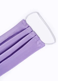 Cubreboca plisado satín