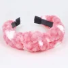 Diadema Ancha Peluche Puntos