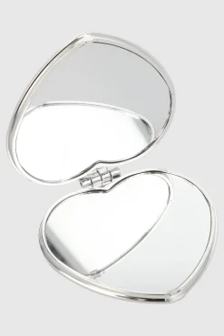 Espejo compacto corazón glitter