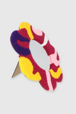 Espejo grande flor tejida