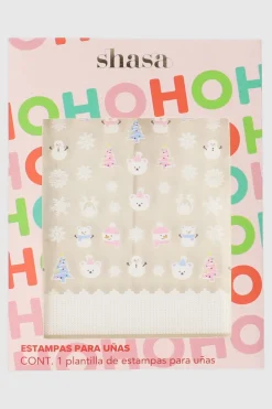 Estampas uñas navideñas personajes