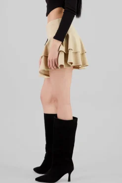 Falda Doble Olan Pretina Ancha