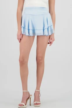 Falda mini chiffon doble olan Hypsters