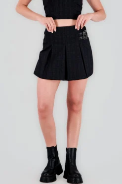 Falda mini detalle doble hevilla