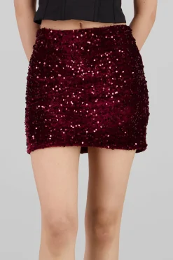 Falda mini lentejuelas