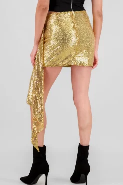 Falda mini lentejuelas detalle estola