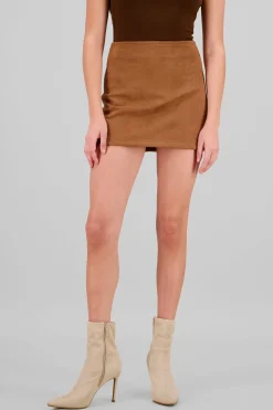 Falda mini suede lisa