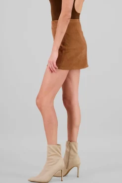 Falda mini suede lisa