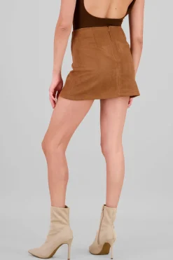Falda mini suede lisa