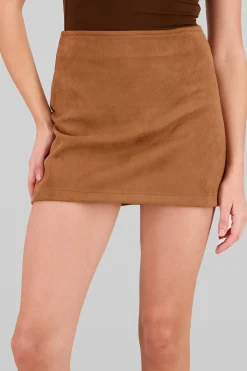 Falda mini suede lisa