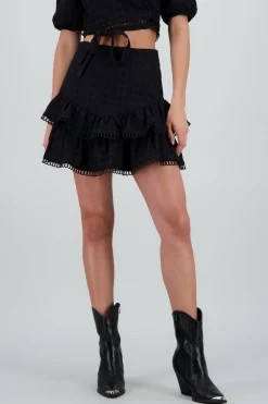 Falda mini textura olanes