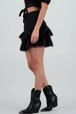 Falda mini textura olanes