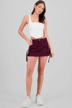 Falda short cargo