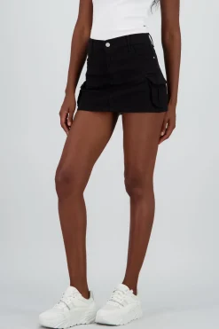 Falda short cargo 2 bolsas parche