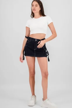 Falda short cargo tiras ajustables