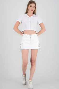 Falda short cargo tiras ajustables