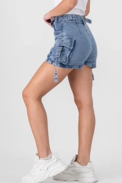 Falda short cargo tiras ajustables