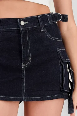 Falda short cargo tiras ajustables