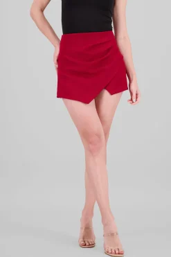 Falda short corte asimetrico pret ancha hypsters