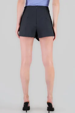 Falda short corte asimetrico pret ancha hypsters