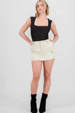 Falda short lisa PU