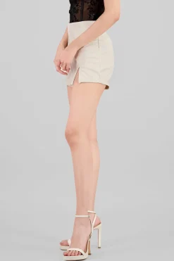 Falda short PU mini