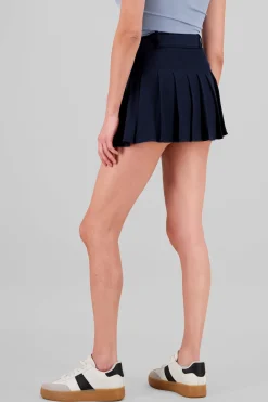 Falda tableada con cinturon