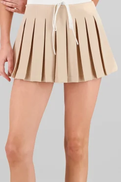 Falda tableada con pretina popelina Hypsters