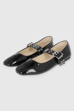 Flat mary jane hebilla punta cuadrada