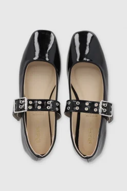 Flat mary jane hebilla punta cuadrada