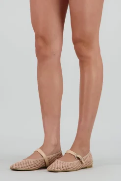 Flat mary jane nudos yute