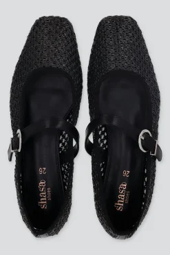 Flat mary jane nudos yute