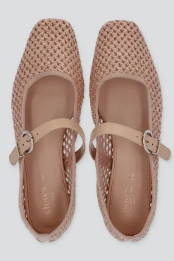 Flat mary jane nudos yute