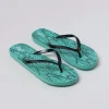 Flip flop hoja tropical brillos