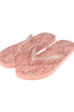 Flip flop hoja tropical brillos