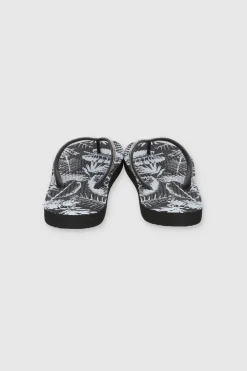 Flip Flop Print Hojas Glitter