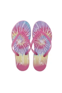 Flip flop tie dye glitter