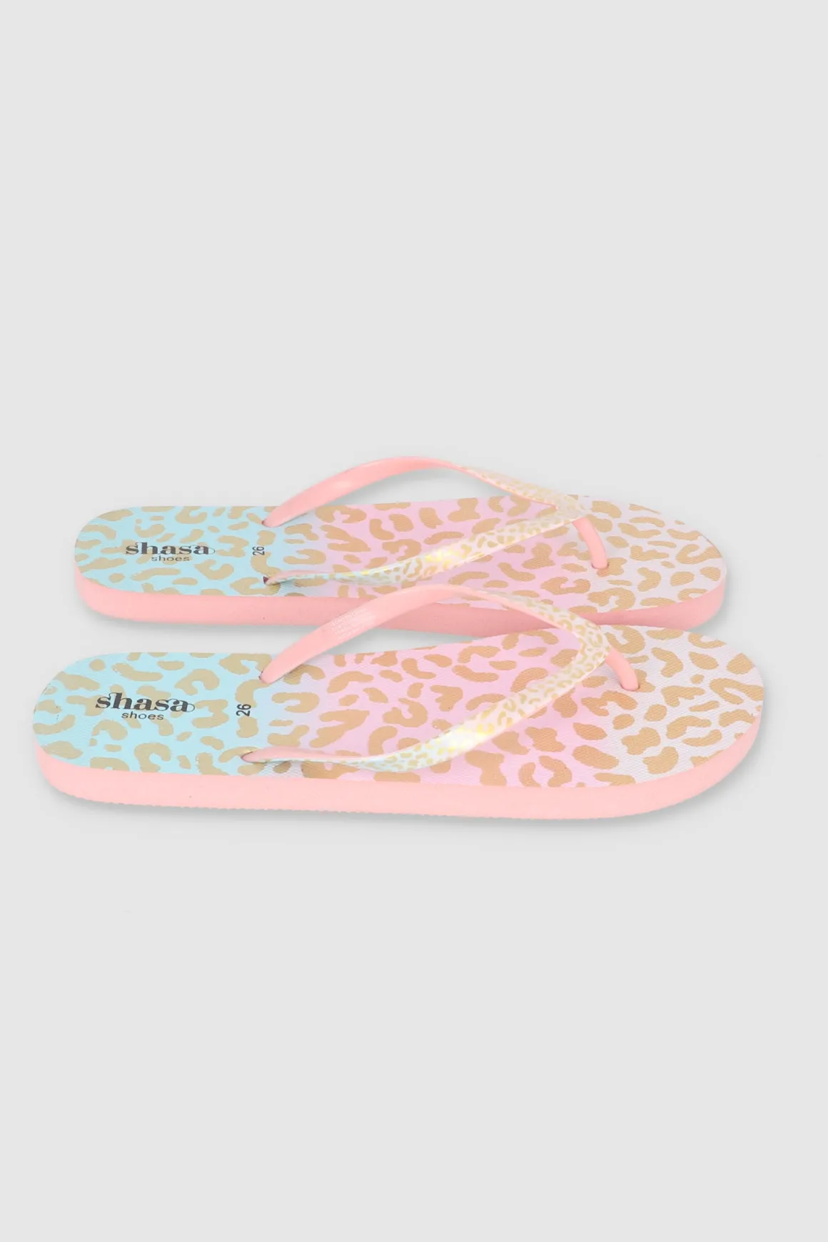 Flip Flops Animal Print Metálico