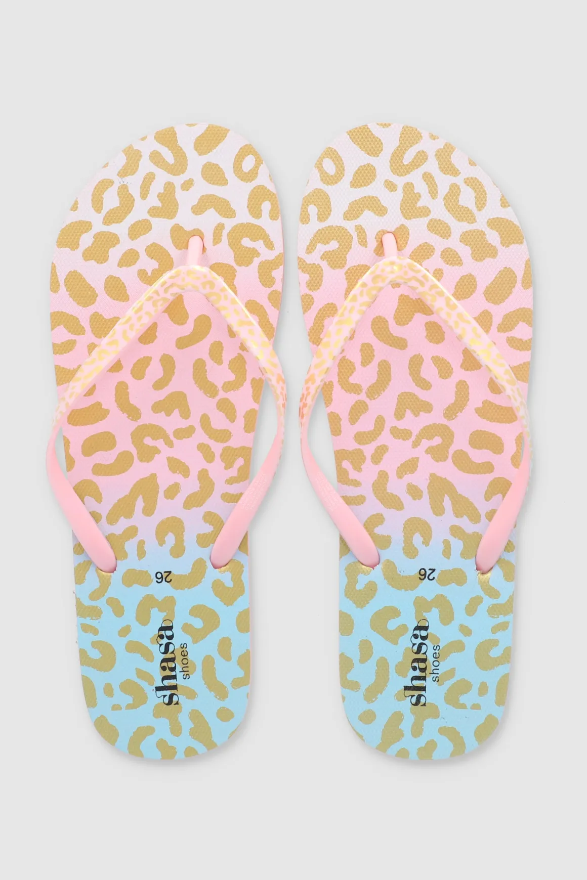 Flip Flops Animal Print Metálico