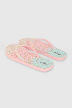 Flip Flops Animal Print Metálico