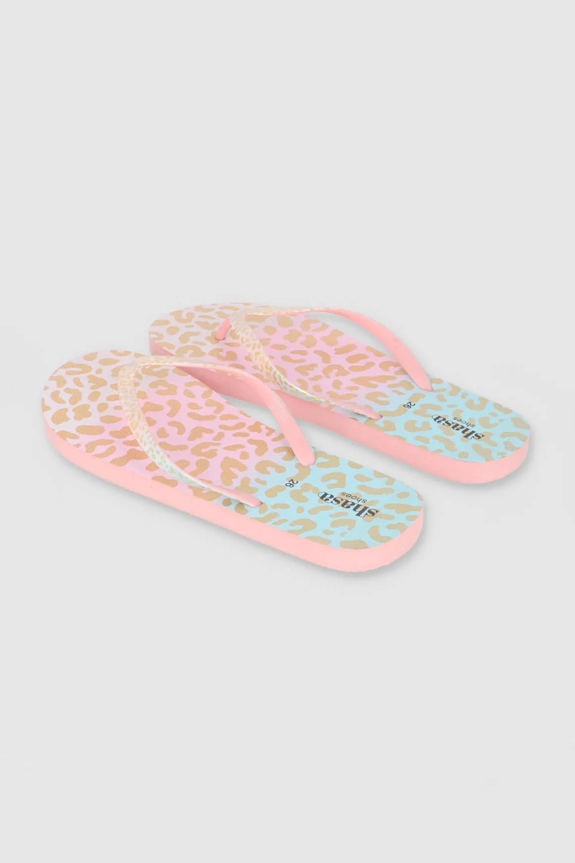 Flip Flops Animal Print Metálico