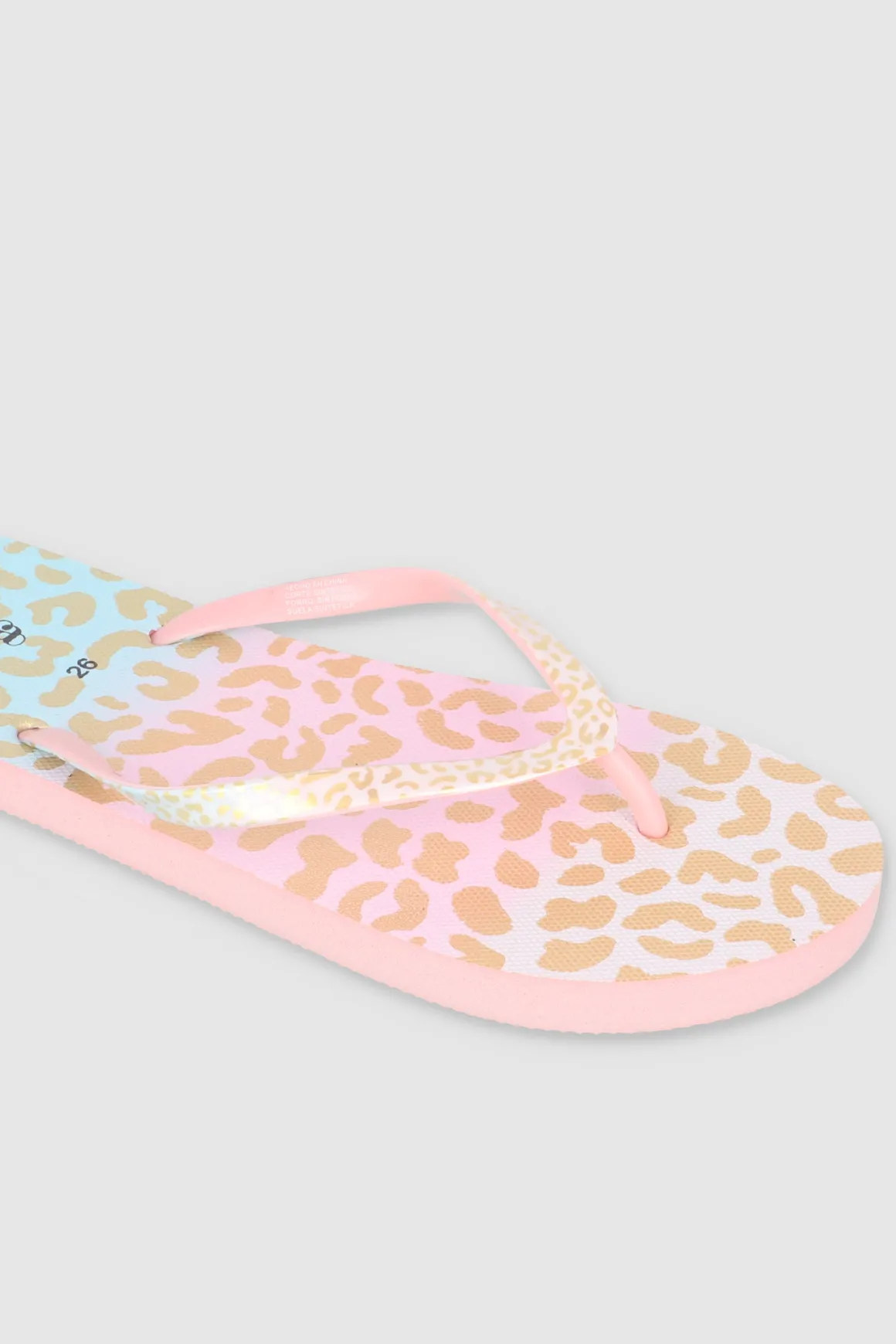 Flip Flops Animal Print Metálico