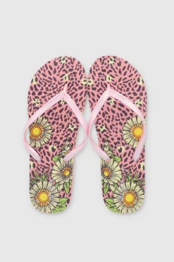 FLIP FLOPS LEOPARDO FLORES